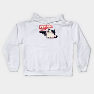 Pew Pew Cat Kids Hoodie